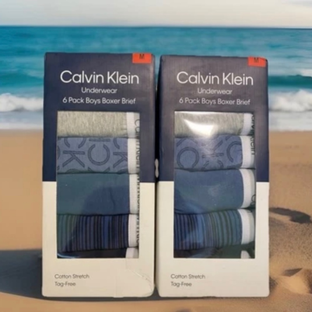 Calvin Klein Boys Youth Boxer Briefs Underwear 2 x6pack - Multicolor, Tagless,